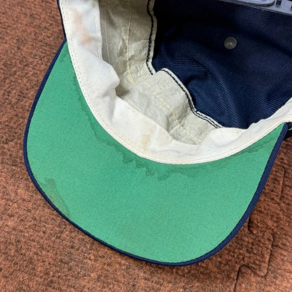 Vintage Chicago White Sox MLB Annco Painter Hat Navy Blue Stripe Snapback Large